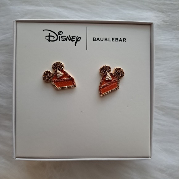 Baublebar x Disney Earrings Pumpkin Pie Mickey Earrings NIB - Fall Thanksgiving - Picture 1 of 4